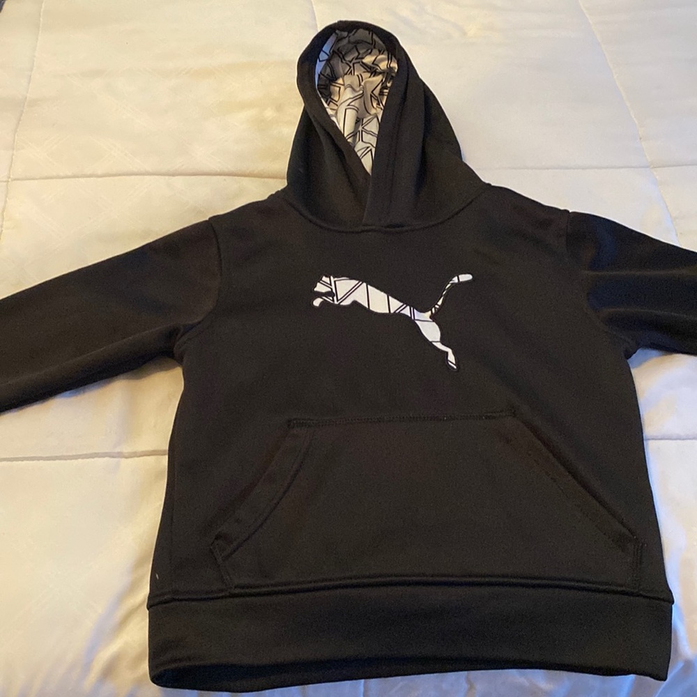 Black Puma hooded sweatshirt, size 6